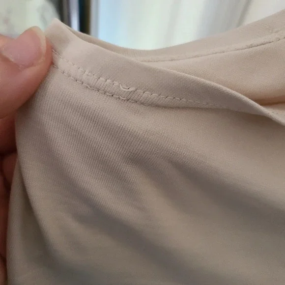 NWT Avocado As You Are Cropped Workout Tank Top Tan Color Size Large Made in USA - Picture 6 of 7